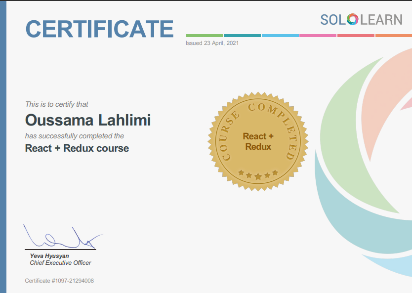 React + Redux oussama lahlimi